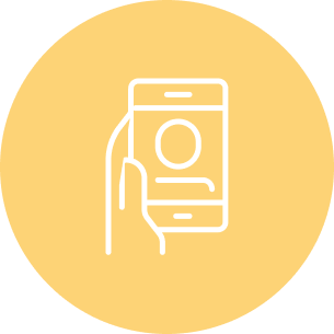 A picture shows person use a mobile phone.