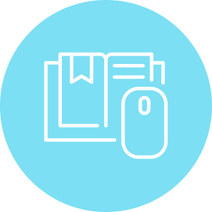 A image showing mini paperboard and stopwatch on a yellow circular background.