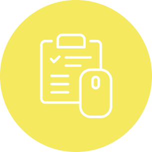 A picture shows a mini paperboard and mouse design with a yellow circular background.